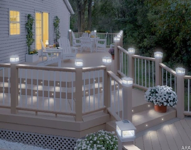 Solar deck lights