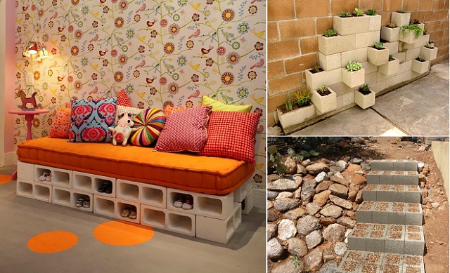 decorate with concrete blocks