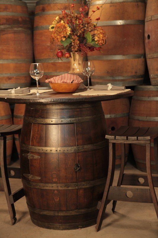 wine barrel bistro table1