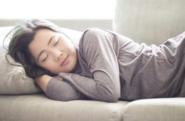 woman napping happiness