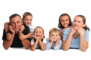 family four children