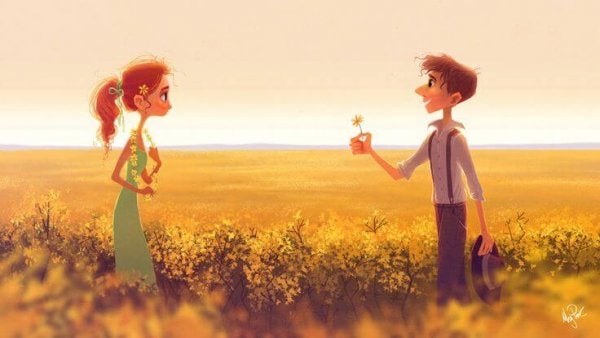 man offering a flower to a girl 600x338 1